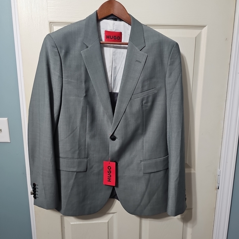 HUGO BOSS RED LABEL Gray KARL232X Modern Fit Super-Flex Suit Jacket 42S NWT $445